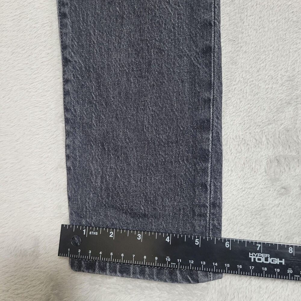 Levi's 501 S Skinny Jeans Mens 26x30 Gray Dark Wash Button Fly Denim Big E - Picture 4 of 14